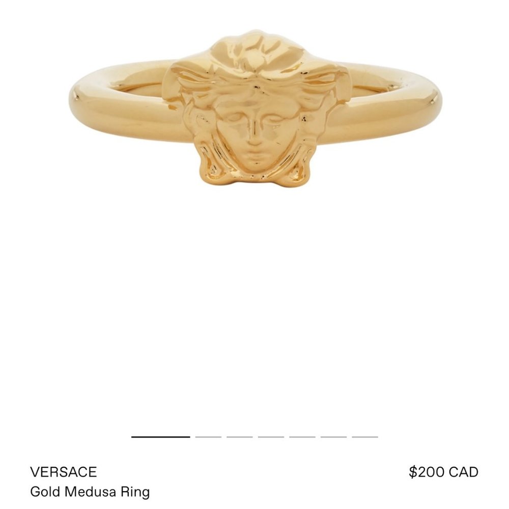 Versace Medusa Head Ring- Size US 10- Size 19 (Italy size)